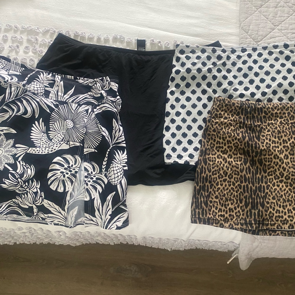 Stylish Women's Swim Skirt Collection - Black, White, Brown